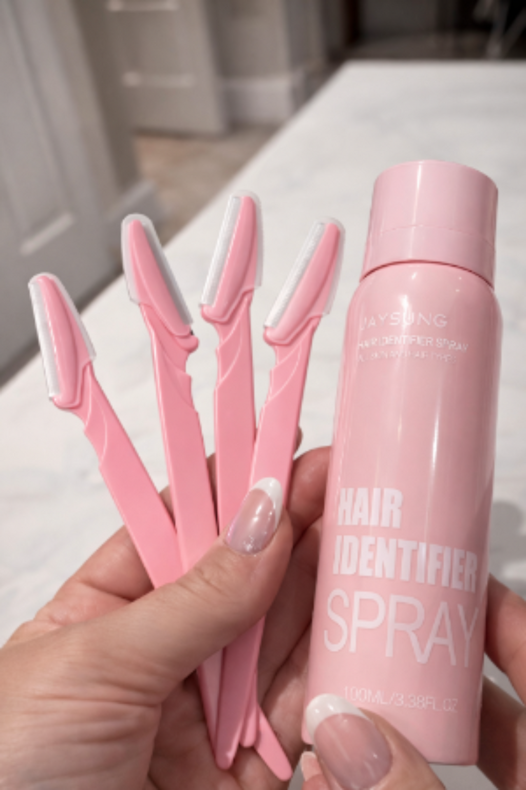 Spray para identificar vello facial